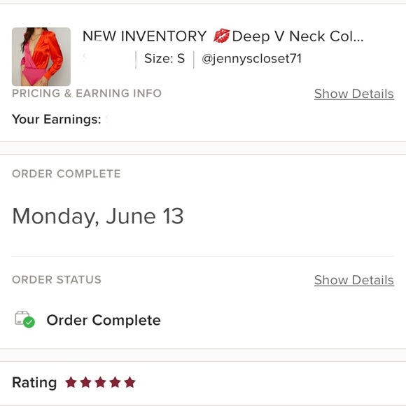 NEW INVENTORY 💋Deep V Neck Color-Block Bodysuit💋 - Picture 8 of 10